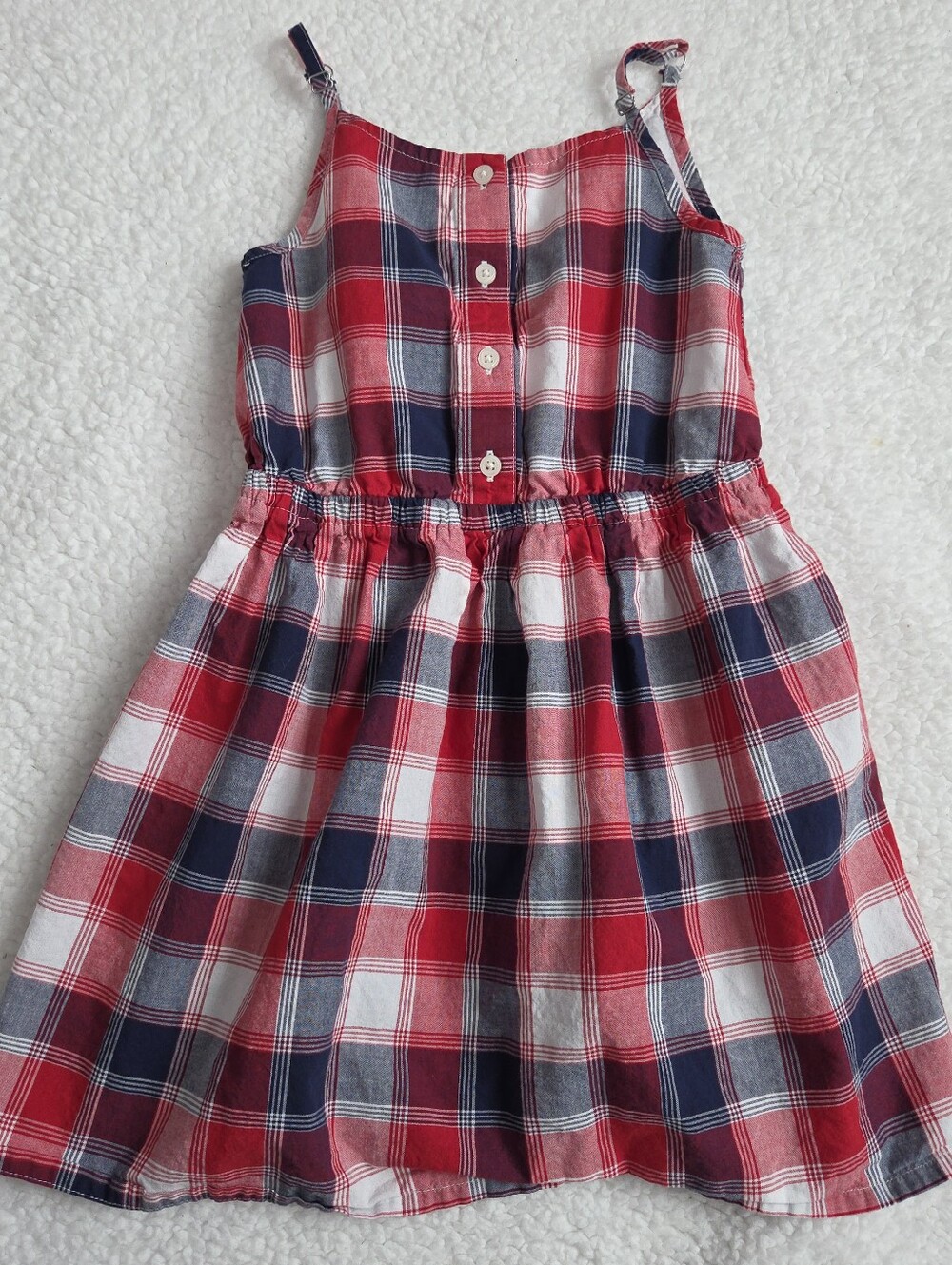 Oshkosh 5 Girls Twist Back Plaid Dress